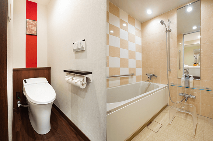 ホテルベルクラシック東京 ダブルルームの特徴 バス・トイレのセパレート仕様